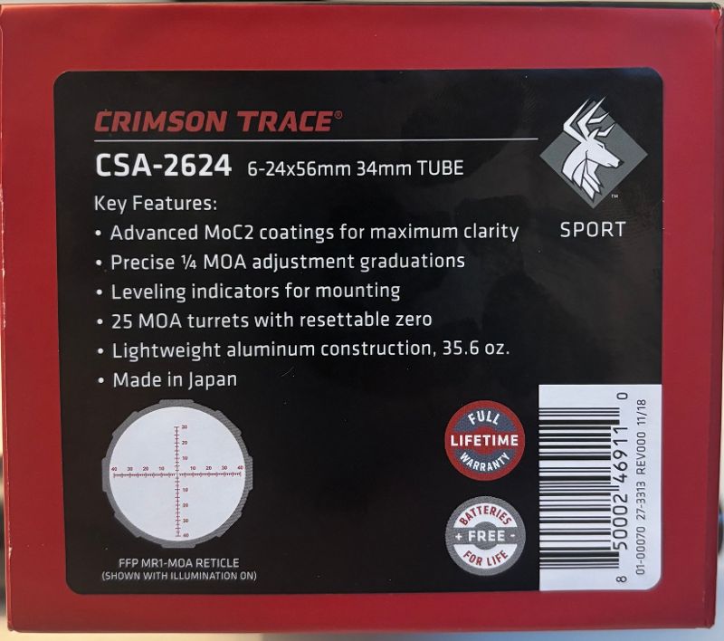 Crimson Trace CSA-2624 6-24x56 FFP MR1-MOA