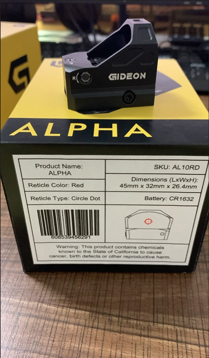 Gideon Alpha Red Dot Circle Dot 3 MOA